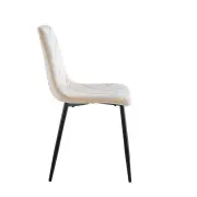 Krzesło tapicerowane beżowy nogi czarny K6-FX 2
